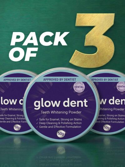 GlowDent Teeth Whitening Powder - Pack of 3 (Extra 15% OFF)
