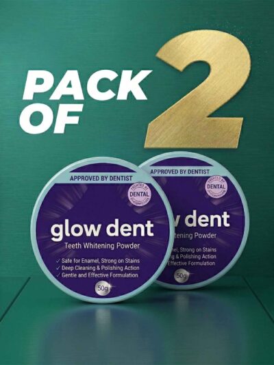 GlowDent Teeth Whitening Powder - Pack of 2 (Extra 10% OFF)